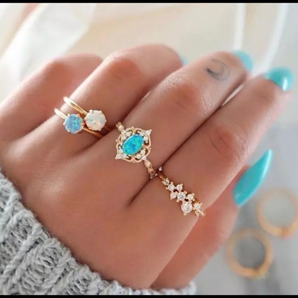 Boho ring set  
